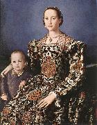 BRONZINO, Agnolo Eleonora of Toledo with her son Giovanni de  Medici oil painting